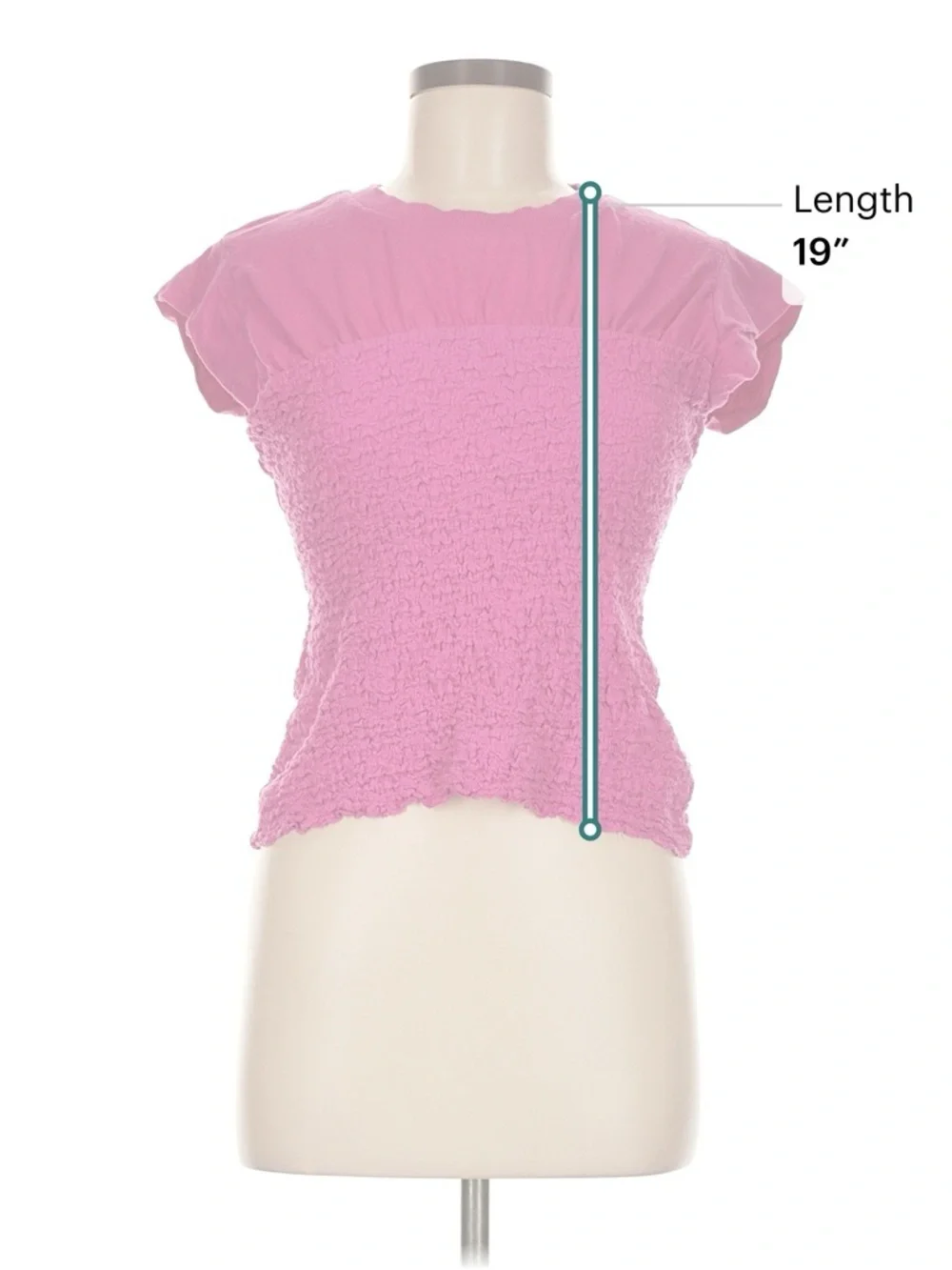 Maeve Smocked Short Sleeve Top - Fuchsia - Picture 5 of 7